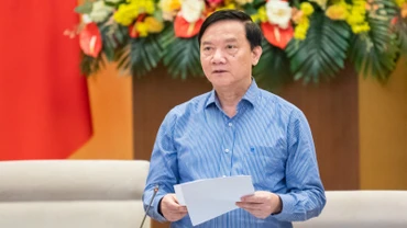 Phó Chủ tịch Quốc hội Nguyễn Khắc Định, Ủy ban Thường vụ Quốc hội điều hành phiên họp.