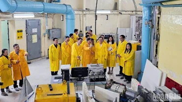 Đại biểu tham quan lò phản ứng hạt nhân Đà Lạt.