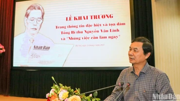 Đồng chí Ngô Minh Tuấn, Tổng Biên tập Tạp chí Xây dựng Đảng. (Ảnh: NHẬT QUANG)
