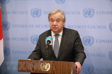 Tổng Thư ký Liên hợp quốc Antonio Guterres hoan nghênh việc thông qua hiệp ước về đại dương. (Ảnh: THX/TTXVN)