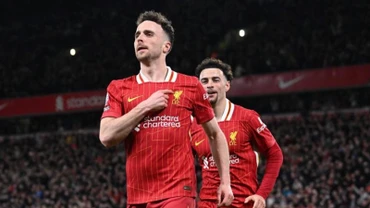 Diogo Jota ghi bàn thắng duy nhất trong trận gặp Everton. (Ảnh: LiverpoolFC)