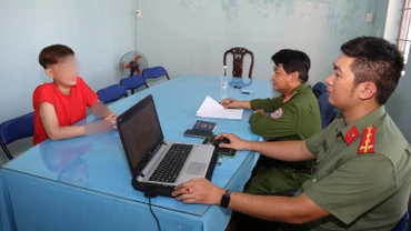Đối tượng L.T.N, trước cơ quan điều tra.