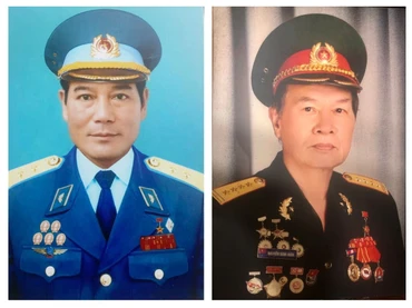 Trung tướng Nguyễn Đức Soát và Đại tá Nguyễn Đình Kiên.