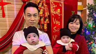 Chị Vũ Thanh Hoan (1990) và anh Nguyễn Quốc Hùng (1989) đón Tết tràn ngập hạnh phúc.