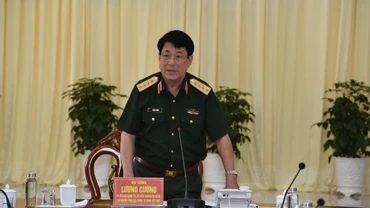 Đại tướng Lương Cường phát biểu chỉ đạo. 