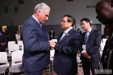 Thủ tướng Chính phủ Phạm Minh Chính đã gặp Chủ tịch nước Cộng hòa Cuba Miguel Díaz-Canel.