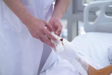 Bàn tay bệnh nhân sau khi được phẫu thuật.