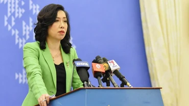 Người phát ngôn Bộ Ngoại giao Lê Thị Thu Hằng. (Ảnh: Báo Quốc tế)