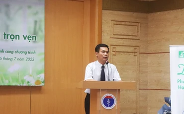 Phó Vụ trưởng Vụ sức khỏe Bà mẹ-Trẻ em, Bộ Y tế Trần Đăng Khoa phát biểu tại lễ phát động.