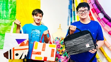 Những chiếc túi làm từ rác của Limloop được đánh giá cao về tính thẩm mỹ, thời trang.