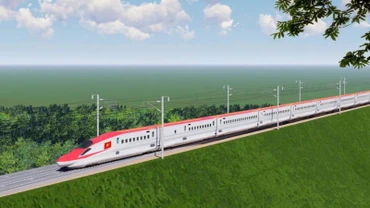 Việt Nam đặt mục tiêu sẽ hoàn thành 1.500km đường sắt tốc độ cao bắc-nam vào năm 2035. (Ảnh đồ họa của Bộ Giao thông vận tải)