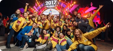 Thanh niên quốc tế tham dự WYF-2017. Ảnh: EST2024.RU