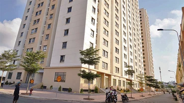 Dự án nhà ở xã hội Vĩnh Lộc A, huyện Bình Chánh. (Ảnh: THẾ ANH)