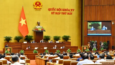 Quang cảnh phiên họp sáng 28/5. (Ảnh: Thủy Nguyên)