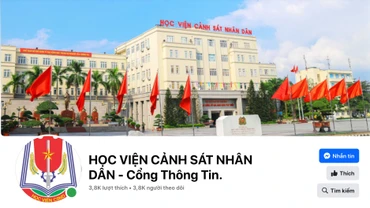 Giao diện của một tài khoản giả mạo Học viện Cảnh sát nhân dân. (Ảnh chụp màn hình)