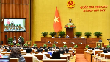 Quang cảnh phiên họp sáng 3/6. (Ảnh: THỦY NGUYÊN)
