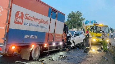 Hiện trường một vụ tai nạn giao thông tại tỉnh Lâm Đồng.