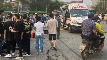 Hiện trường vụ tai nạn. (Ảnh: Nguyễn Hải Linh)