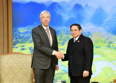 Thủ tướng Phạm Minh Chính đón Bộ trưởng Ngoại giao Cộng hòa Bồ Đào Nha Joao Gomes Cravinho. 