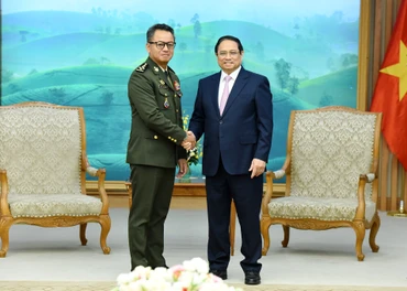 [Ảnh] Thủ tướng Phạm Minh Chính tiếp Phó Thủ tướng, Bộ trưởng Quốc phòng Campuchia