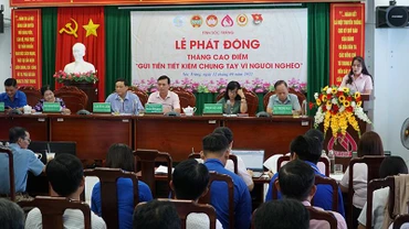 Lễ phát động tháng cao điểm “Gửi tiền tiết kiệm vì người nghèo” năm 2022 tại Sóc Trăng.