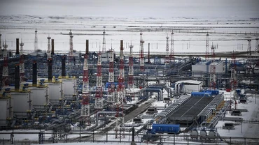 Toàn cảnh giếng khí đốt Bovanenkovo ở bán đảo Yamal, vùng Tây Bắc Siberia thuộc Nga. (Ảnh: AFP/TTXVN)