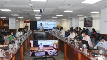 Quang cảnh buổi họp báo.