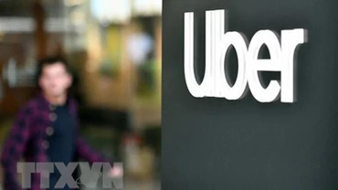 Biểu tượng của hãng xe công nghệ Uber. (Ảnh: AFP/TTXVN)