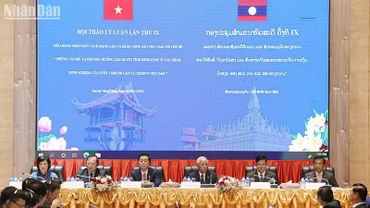 Các đồng chí chủ trì Hội thảo. (Ảnh: Trịnh Dũng)