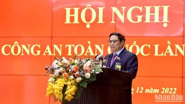Thủ tướng Phạm Minh Chính phát biểu tại Hội nghị. (Ảnh: TRẦN HẢI)