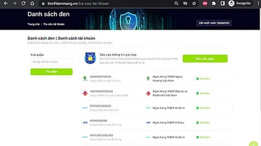 Nhận biết số tài khoản lừa đảo