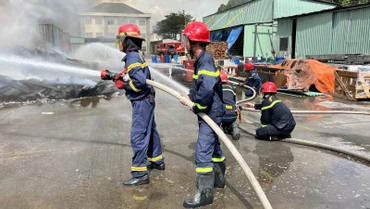 Hiện trường vụ cháy.