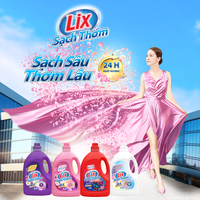 Bột giặt, nước giặt, nước xả làm mềm vải Lix
