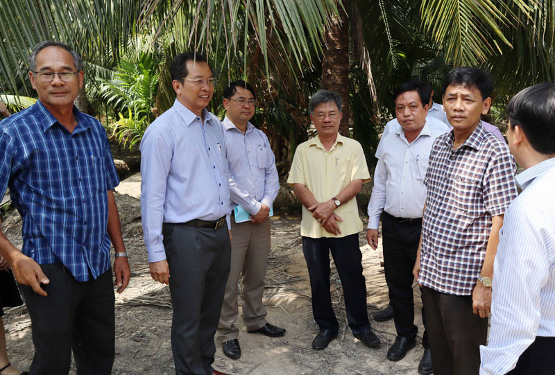 Lãnh đạo tỉnh Sóc Trăng kiểm tra, đôn đốc tiến độ giải phóng mặt bằng dự án cầu Đại Ngãi.
