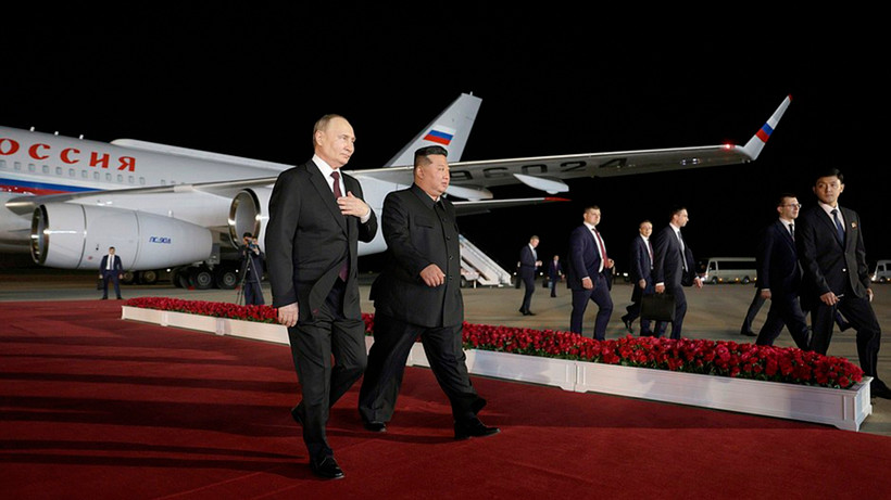 Tổng thống Nga Putin đến Bình Nhưỡng. (Ảnh: KREMLIN.RU)