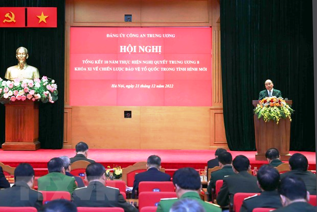 Chủ tịch nước Nguyễn Xuân Phúc phát biểu chỉ đạo.