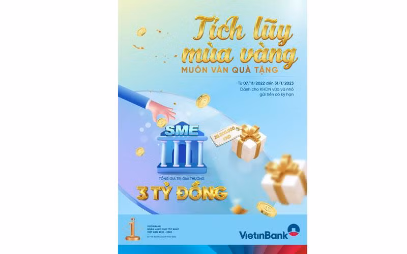 3 tỷ đồng dành tặng doanh nghiệp SME gửi tiền tại VietinBank 