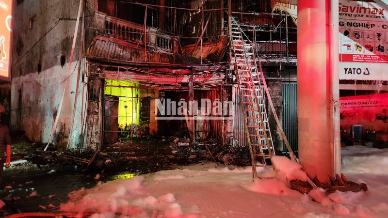 Hiện trường vụ cháy.