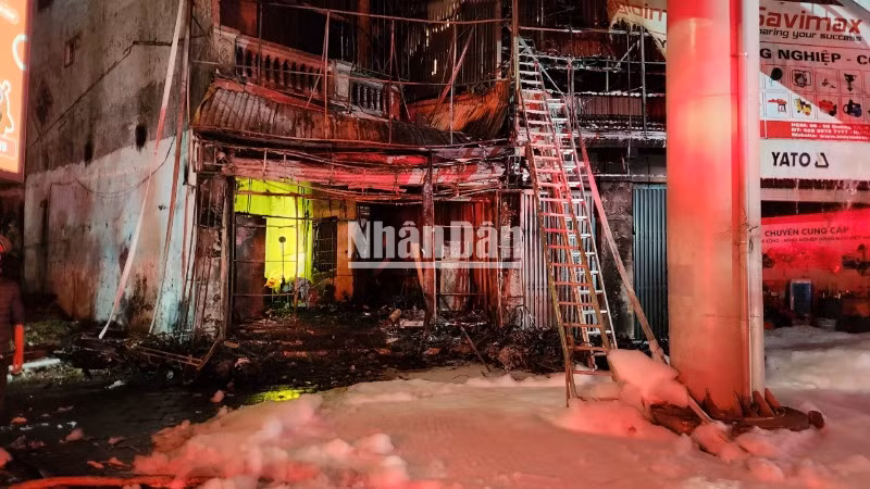 Hiện trường vụ cháy.