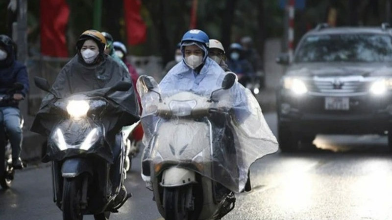 Khu vực Hà Nội có mưa, mưa nhỏ, trời rét. (Ảnh minh họa)