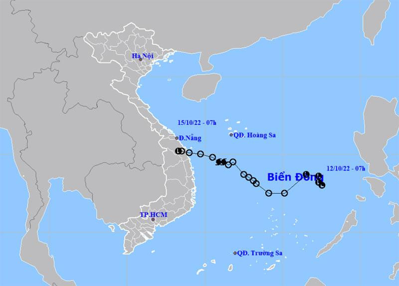 Áp thấp nhiệt đới tiếp tục suy yếu và tan dần. (Nguồn: nchmf.gov.vn)