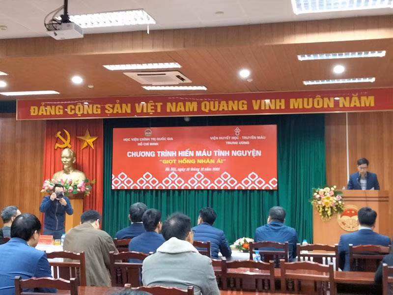 Học viện Chính trị quốc gia Hồ Chí Minh tổ chức hiến máu nhân đạo