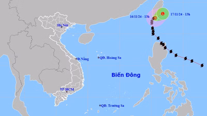 Bão Usagi suy yếu thành áp thấp nhiệt đới rồi tan dần. (Nguồn: nchmf.gov.vn)