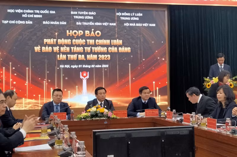 Họp báo phát động Cuộc thi chính luận về bảo vệ nền tảng tư tưởng của Đảng lần thứ 3 năm 2023.