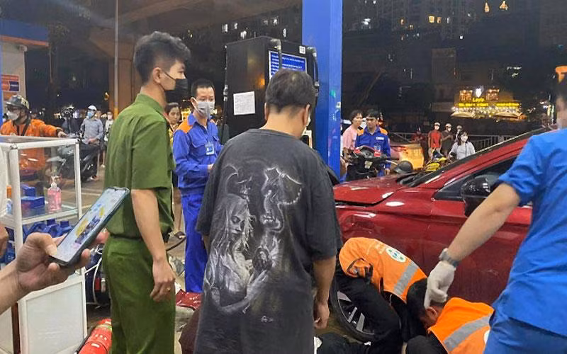 Hiện trường vụ tai nạn.