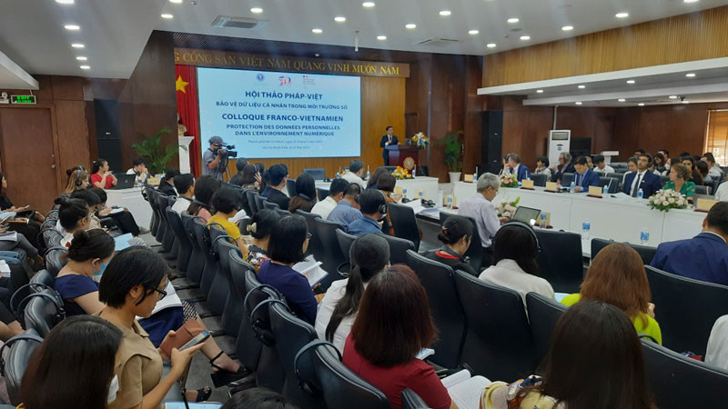 Quang cảnh Hội thảo khoa học quốc tế với chủ đề “Bảo vệ dữ liệu cá nhân trong môi trường số”.