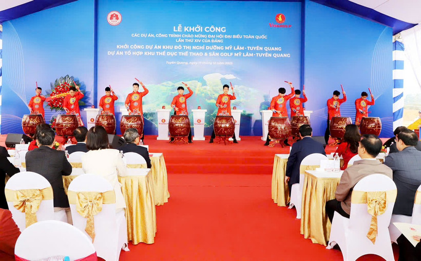 Tỉnh Tuyên Quang khởi công 4 dự án chào mừng Đại hội đại biểu toàn quốc lần thứ XIV của Đảng.