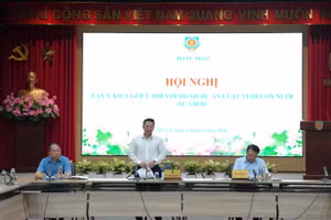 Thứ trưởng Tư pháp Nguyễn Thanh Ngọc phát biểu tại hội nghị. (Ảnh: TL)