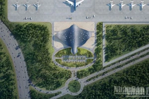 Nhà ga VIP Cảng Hàng không quốc tế Phú Quốc, với ý tưởng chủ đạo là hình dáng uyển chuyển của loài cá đại bàng biển.