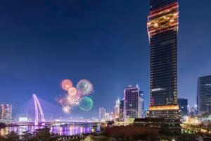 Trung tâm tài chính quốc tế Saigon Marina, biểu tượng mới của Thành phố Hồ Chí Minh cao 55 tầng.